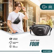 Evernext - Men's Waterproof Waist Bag Four Sling Bag Men's Waist Bag Waist Pouch