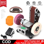 COOFARI Desktop Grinder Mini Electric Belt Sander DIY Polishing Machine Mesin Amplas Genggam Alat