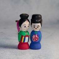 韓國新郎新娘木製結婚公仔