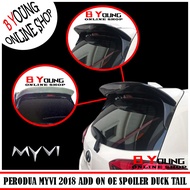 PERODUA MYVI NEW MYVI 2018 2019 2020 DUCK TAIL ADD ON OE SPOILER FIBER SKIRT LIP BODYKIT