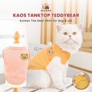 Dog cat Top Shirt TeddyBear Tank Top T-shirt cat clothes Dog clothes - Dog cat T-shirt - korean Tee 