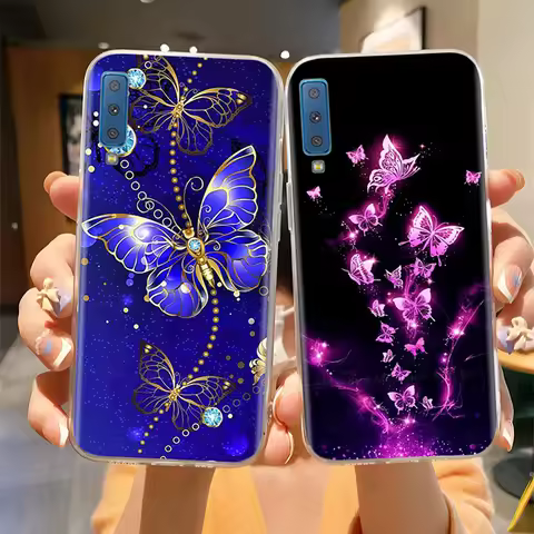 Shockproof Cover For Samsung Galaxy A7 2018 Case A 7 2018 Soft Silicone Phone Cover for Samsung A7 2