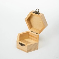Pine Packaging Glass Box Wooden Desktop Storage Box Creative Multifunctional Pine Flip Jewelry Stora