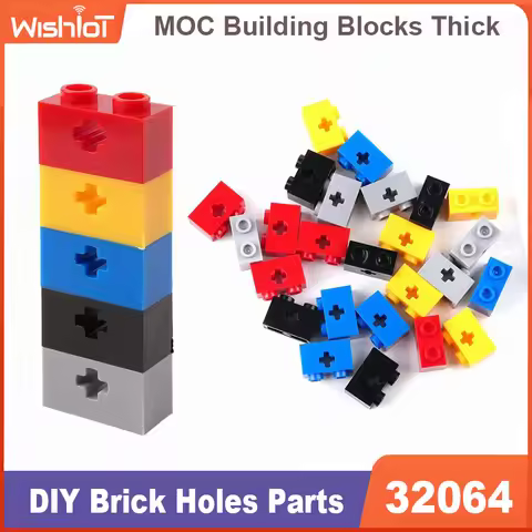 MOC Technical Parts 1x2 Brick 1 Axis Hole 32064 Building Block Mechanical Modification Suitable Smal