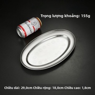 Đĩa Cá Bằng Thép Không Gỉ Dày Hơn Sâu Hơn Hình Elip Đĩa Hấp Cá Bánh Tráng Nướng Đĩa Trứng Hình Quả T