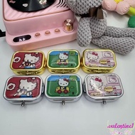 VALENTINE1 Mini Pill Case, Cute Multifunctional KT Cat Jewelry Box, DIY Key Chain Kawaii with HD Mirror Sealed Organizer Medicine