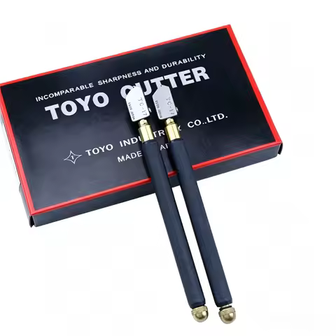 TOYO Japan TC-17 Professional Glass Cutter Tungsten Carbide Wheel Self-Oiling Brass Handle Precision