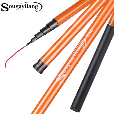 Sougayilang Carp Fishing Rod 2.45m 3.3m 3.8m 4.5m Portable Ultra Light Telescopic Fishing Pole Max D