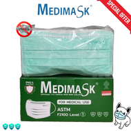 Medimask หน้ากากอนามัย 3ชั้น 50ชิ้นต่อกล่อง พร้อมส่ง เกรดการแพทย์ ใช้ในโรงพยาบาล mask 50pcs