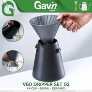 V60 Ceramic Dripper Set 02 1-4 Cup v60 Drip Manual Brew Pour Over