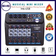 EZITECH MUSICAL MINI MIXER Multi Function PC Interface Mixing Console M6-USB