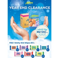Adcare Adult Diapers Leak Guard x 12 BAGS (XL Size 72 PCS)+ FREE 1 Bag Wetty Wet Wipes 80's