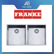 FRANKE PLANAR PPX 120 84CM DOUBLE BOWL STAINLESS STEEL UNDERMOUNT KITCHEN SINK