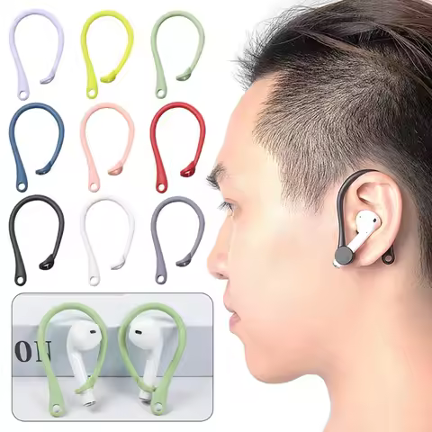 1/2/3/4Pairs Silicone Bluetooth Earphone Ear Hooks Earpods Loop Clip Headset Ear Hook Replacement He
