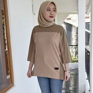 7/8 Sleeve T-shirts for Women Oversize, Plain T-shirts for Women Oversize Muslimah Shirt