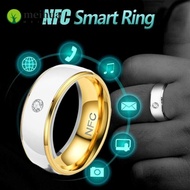 MEIHUAA NFC Smart Ring, Multifunctional Stainless Steel Finger Digital Ring, Intelligent Waterproof 