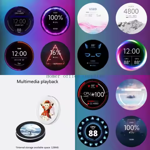 K43B 2.1Inch Water Cooling Sub-screen IPS Round Screen Water Cooling Cabinet Monitor- for Computer 3