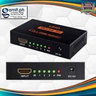 HDMI Splitter 1x4 4K Ultra HD 1 in 4 Out HDMI 1.4 Video Splitter for TV Monitor Projector