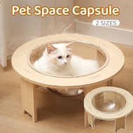 Cat Dog Wooden Modern Pet Bed House Spaceship Space Capsule Furniture Large Transparent Capsule Indoor Cat House