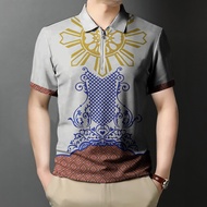 Polo Barong for Men 2025 Summer Zipple Polo Shirts for Men Filipiniana Ethnic Polo for Men Formal Vi