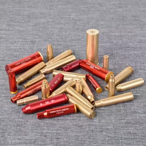 Tactical Red Laser Bore Sight Boresighter Cartridge 9mm 12GA 20GA .223 .308 5.45x39 7.62x39 9x19mm T