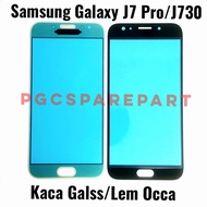 Original Kaca LCD Glass Plus Lem oca Samsung Galaxy J7 Pro J730 -