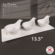 La Piana Snow White Series 2 Caviar Dish Set 13.5"