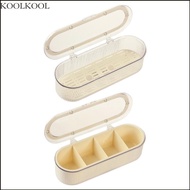 KOOK Thin Plastic Jewelry Box Multiple Rank Compartment Planner For Bracelets Earrings Storage