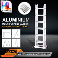 MCPRO Aluminium Multipurpose Ladder 24 Steps Folding Ladder Heavy Duty Tangga 6.7meter - EN131