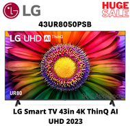 LG Smart TV 43in 4K ThinQ AI UHD 2023 43UR8050PSB