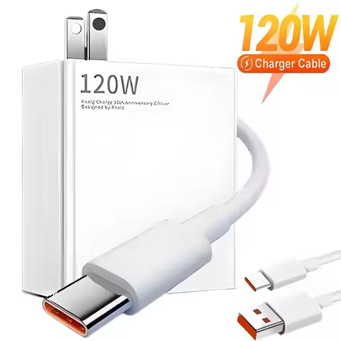 120W USB Fast Charger for Xiaomi Quick Charge USB To Type C Super Fast Charge for Xiaomi US EU UK 7A