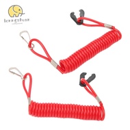 LONNGUVO 2PCS Emergency Kill Switch, Safety Lanyard Red Marine Outboard Kill Switch, Key Switch 160c