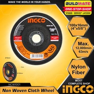 ┇¤Ingco Non Woven Cloth Nylon Polishing Buffing Abrasive Steel Wheel Ncw1001 For Bench Grinder Ht2