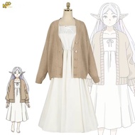 Frieren at the Funeral cosplay costume Frieren cosplay Set and wig Frieren pajamas Long skirt pajama