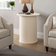 Synergy House Flutoria Lincoln Side Table | Meja Sisi | End Table Round | Bedside Table | Easy Assem