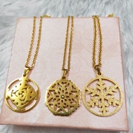 Titanium Steel Furnace Gold Necklace