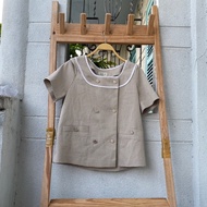 2hand striped shirt, waist 85cm, length 55cm, code 294