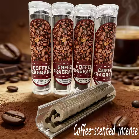 42/84/126 pieces of sweet and rich coffee flavored incense slices, suitable for families, tea rooms,
