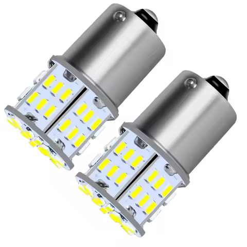 2PCS Ultra Bright LED Brake Stop Reversing 1156 BA15S P21W S25 G18 1157 BAY15D P21/7W 12V Plug and P