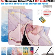 For Samsung Galaxy Tab A 10.1 (2016) High Quality Leather Stand Flip Cover SM-T580 SM-T585 SM-P580 SM-P585 SM-P585Y Fashion Colored oil Painting Tablet Case