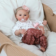 18" Reborn Baby Doll Awake Meadow Handmade Lifelike Newborn Baby Soft Cloth Body Realistic Baby Doll