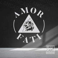Cutting Stickers Amor Fati Stoik Stoicism Decor Wall Sticker Office Home Decoration Quotes Wall Deco