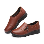 ZC9 Women Shoes Zipper Soft Leather Shoes 2.5cm Heel Casual Flats
