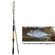 25KG Heavy Boat Rod 1.8m/2.1m Spinning Rod 100-350g Lure Wt High Carbon Fishing Rod Metal Reel Seat 
