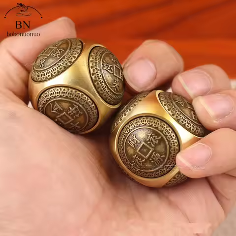 Six-faced Four blessing luck money Fidget Spinner EDC Copper Stress Relief Cube Decompression Cube A