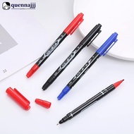 QUENNA 10Pcs Double Tip Oil-Based Paint Marker Pens Double Ended Brush Marker Drawing Doodling Graff