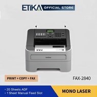 Brother FAX-2840 Mono Printer with Fax and PC connectivity (A4 Print Copy Fax ADF with Hand-Set Voic