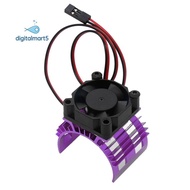 For  A959-B 144001 124019 RC Car Aluminum Alloy Motor Heatsink Cover with Cooling Fan for 540 550 36