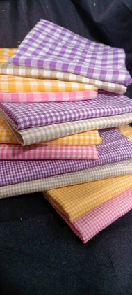 Kain Kotak Kotak 1 cm kain Kotak Lilac kain Kotak khaki kain Kotak Pink kain Kotak lining kain katun