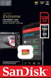 ★新版本190MB★SanDisk Extreme microSDXC A2 128GB 記憶卡